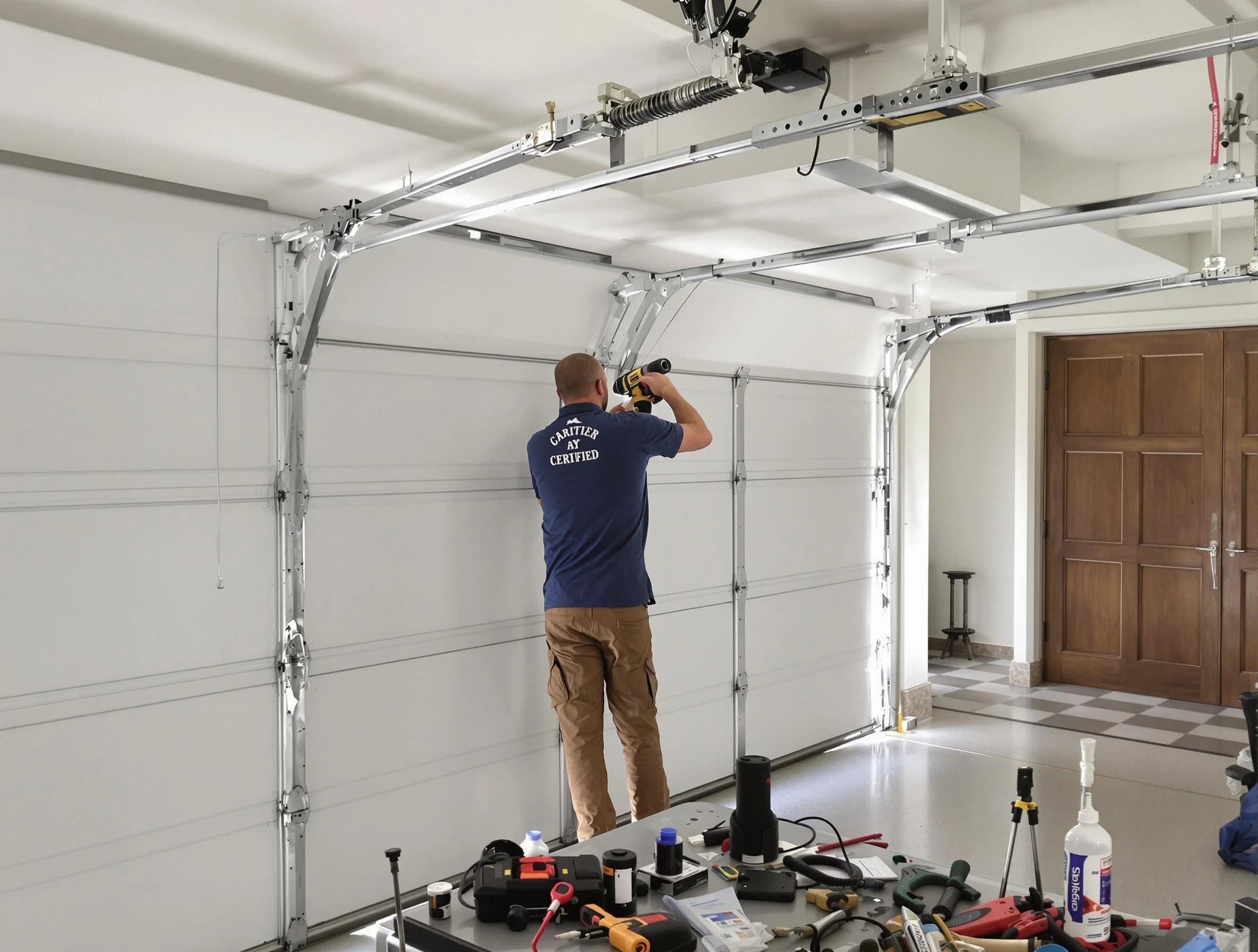Ridgewood Garage Door Repair certified technician performing precision garage door repair in Ridgewood