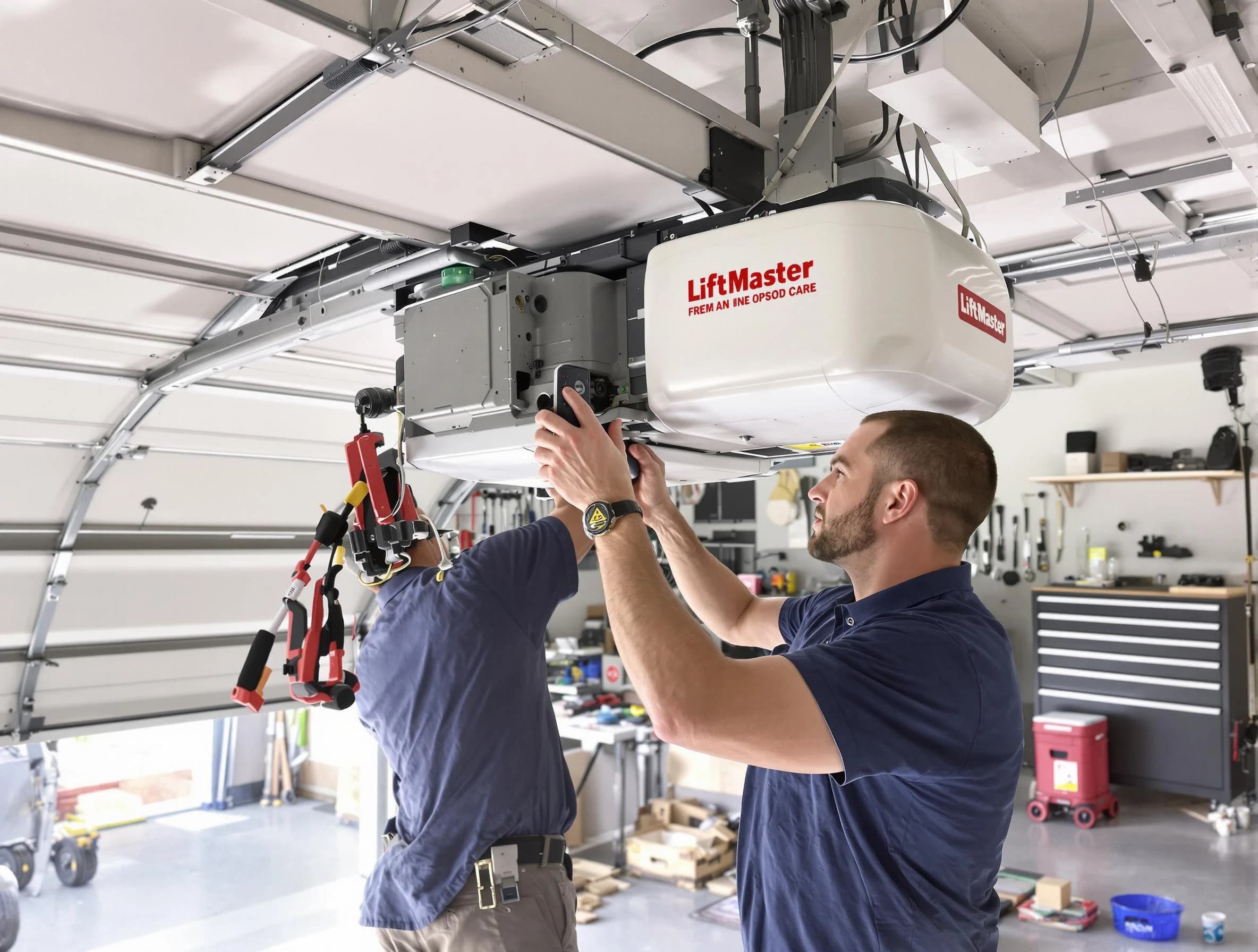 Ridgewood Garage Door Repair technician performing advanced diagnostics on garage opener in Ridgewood