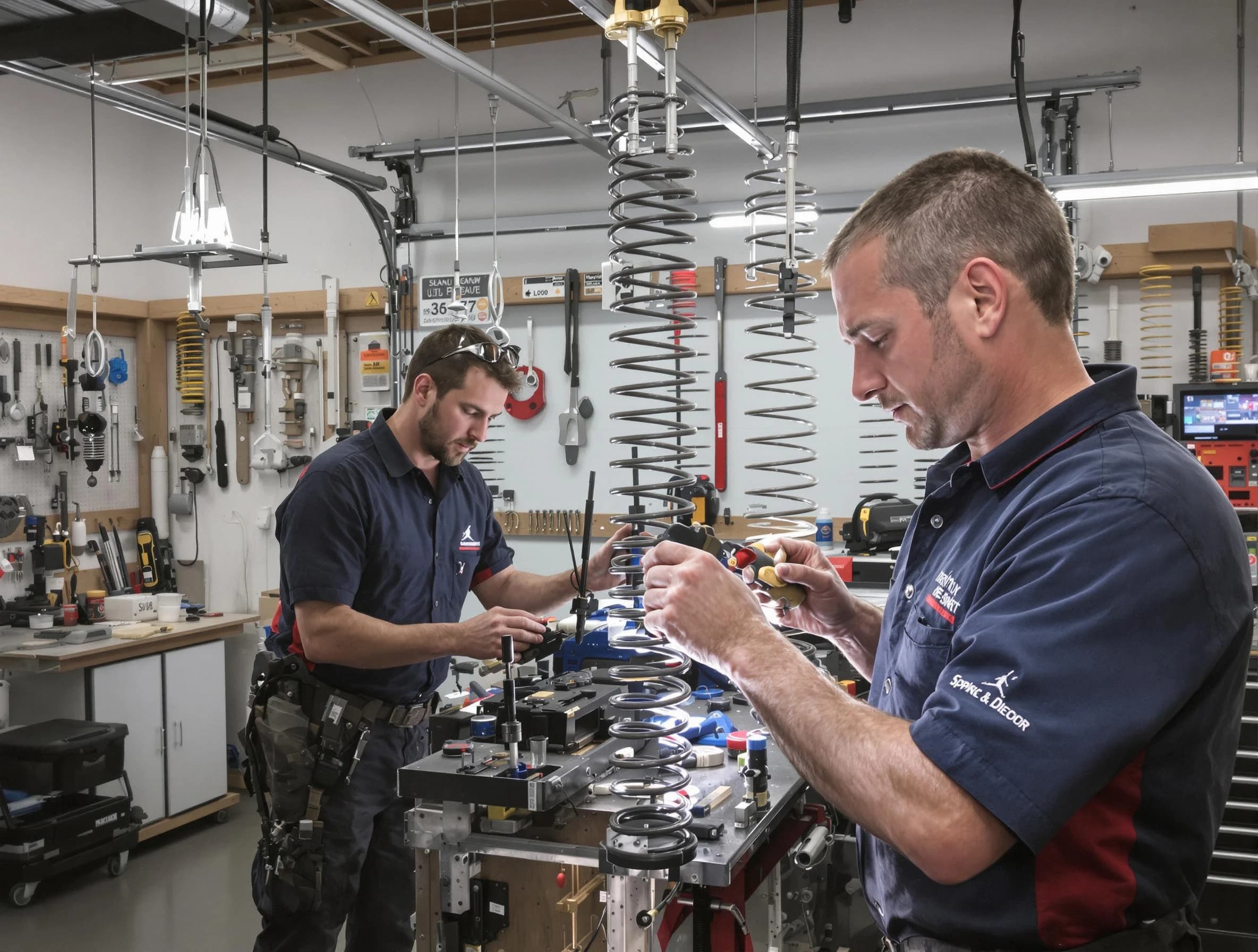 Garage door spring repair service by Ridgewood Garage Door Repair in Ridgewood