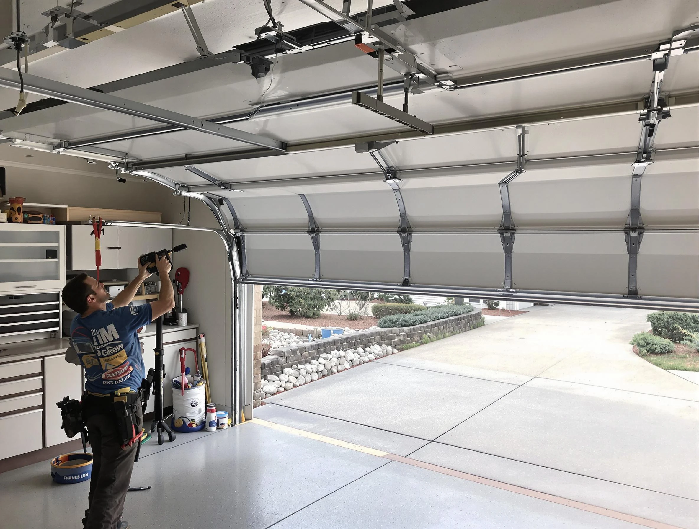 Garage door track repair service by Ridgewood Garage Door Repair in Ridgewood